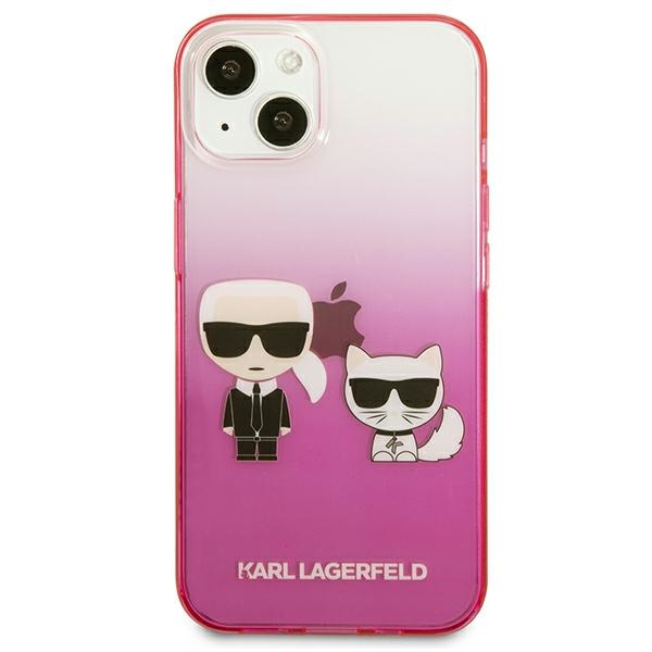 Etui KARL LAGERFELD Apple iPhone 13 Mini Gradient Ikonik Karl & Choupette Różowy Hardcase