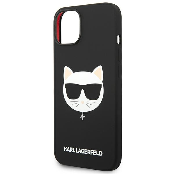 Etui KARL LAGERFELD Apple iPhone 14 Plus Silicone Choupette Head Magsafe Czarny Hardcase