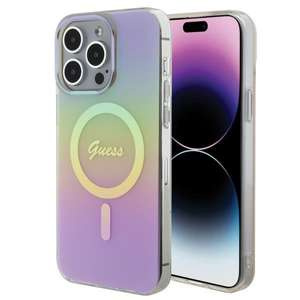 Etui Guess GUHMP15LHITSP iPhone 15 Pro 6.1" różowy/pink hardcase IML Iridescent MagSafe Case