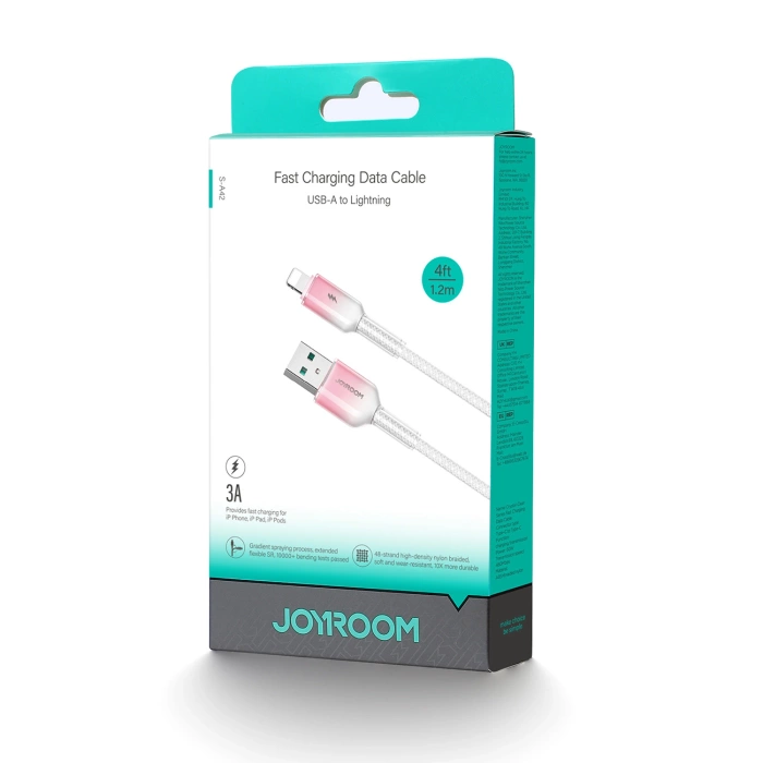 Kabel Joyroom S-A42 Crystal-Clear Series 3A USB-A - Lightning 1,2m - biały