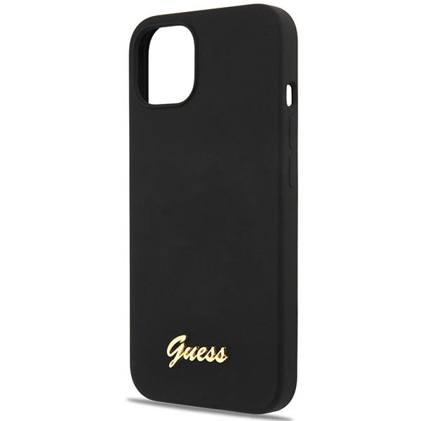 Etui Guess Guhcp13mlslmgbk iPhone 13 6,1" Black/czarny Hardcase Silicone Script Gold Logo Case
