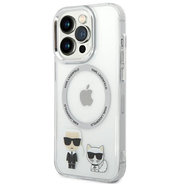 Etui Karl Lagerfeld KLHMP14XHKCT iPhone 14 Pro Max 6,7" hardcase przeźroczysty/transparent Karl & Choupette Aluminium Magsafe