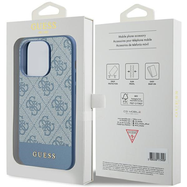 Etui Guess GUHCP15XG4GLBL iPhone 15 Pro Max 6.7" niebieski/blue hardcase 4G Stripe Collection Case