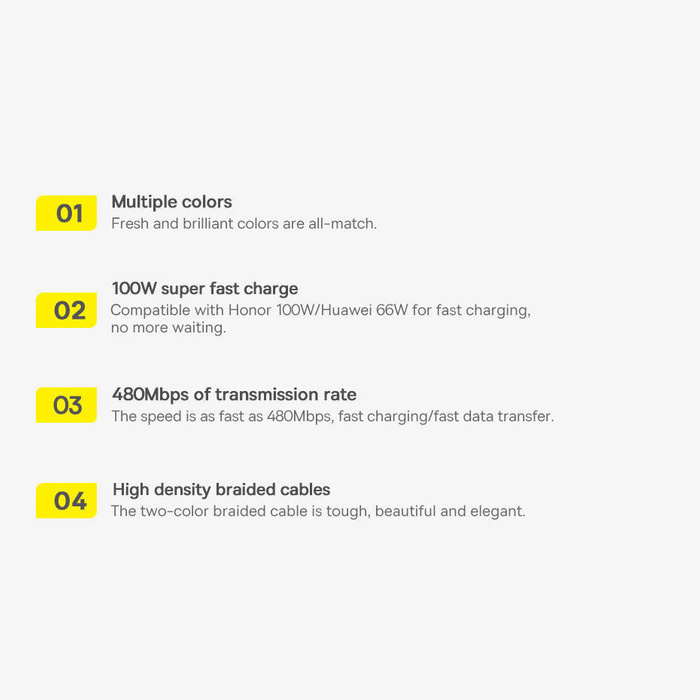 Baseus Dynamic Series kabel USB - USB Typ C 100W 2m biały (CALD000702)