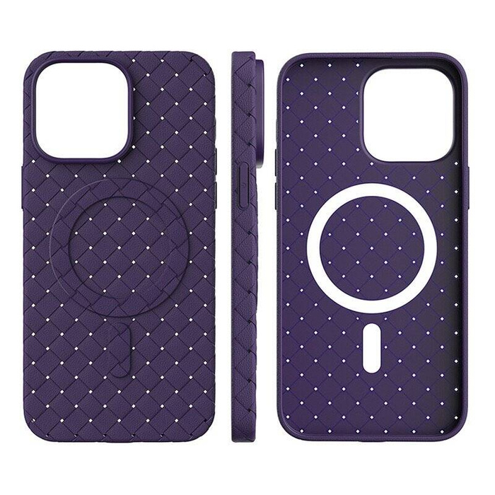 Etui Plecione etui MagSafe Woven Case do iPhone 15 Pro - czarne Case