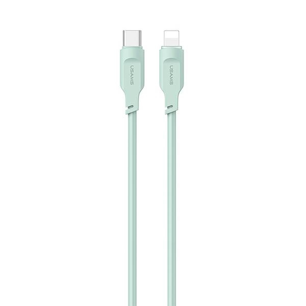 USAMS Kabel USB-C na Lightning PD Fast Charging 1,2m 20W Lithe Series zielony/green SJ566USB04 (US-SJ566)