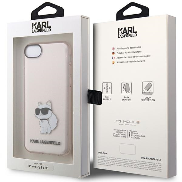 Etui Karl Lagerfeld KLHCI8HNCHTCP iPhone 7/8/ SE 2020 / SE 2022 różowy/pink hardcase Ikonik Choupette Case
