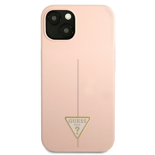 Etui GUESS Apple iPhone 13 Mini Silicone Triangle Różowy Hardcase