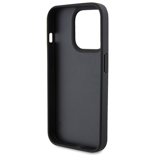 Etui Karl Lagerfeld KLHCP15XPKLPKLK iPhone 15 Pro Max 6.7" czarny/black hardcase Leather Monogram Hot Stamp Metal Logo Case