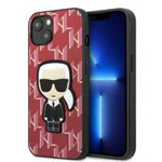 Etui Karl Lagerfeld Klhcp13spmnikpi iPhone 13 Mini 5,4" Hardcase Czerwony/red Monogram Ikonik Patch Case