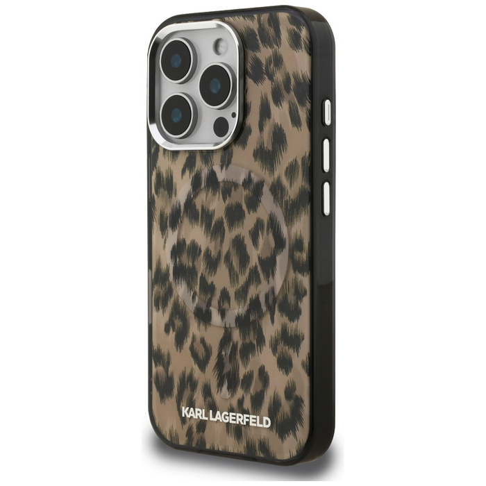 Etui Karl Lagerfeld iPhone 16 Pro Max IML Leopard Pattern  MagSafe Brązowy