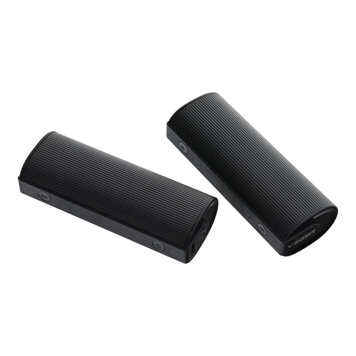 VEGER powerbank 2 x 5000 mAh z podgrzewaczem do rąk 2,4A 2 szt czarno srebrny