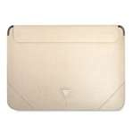 Etui GUESS Laptop 16 Sleeve Saffiano Triangle Logo Beżowy Case