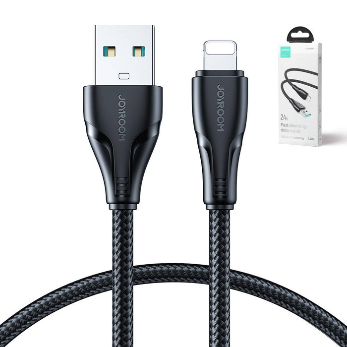 Joyroom kabel USB - Lightning 2.4A Surpass Series 1,2 m czarny (S-UL012A11)