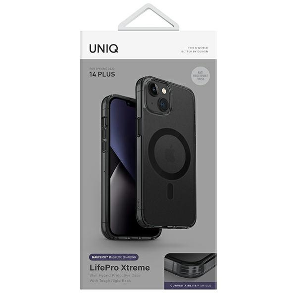 UNIQ etui LifePro Xtreme iPhone 14 Plus 6,7" Magclick Charging czarny/frost smoke