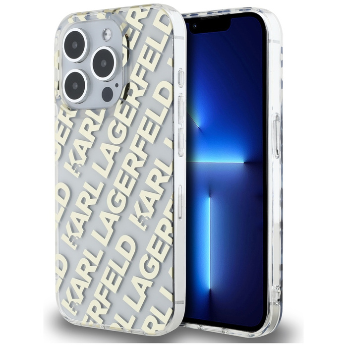 Karl Lagerfeld KLHCP15XHKFOEMD iPhone 15 Pro Max 6.7" złoty/gold hardcase IML Fullover  Logo