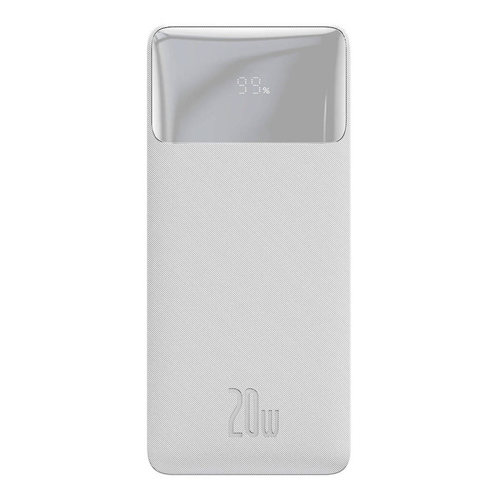 Baseus Bipow powerbank z szybkim ładowaniem 30000mAh 20W biały (Overseas Edition) + kabel USB-A - Micro USB 0.25m biały (PPBD050402)