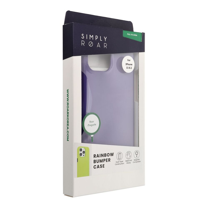 ROAR futerał RAINBOW BUMPER kompatybilny z MagSafe do IPHONE 15 fioletowy