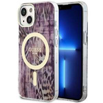 Etui Guess GUHMP14SHLEOPWP iPhone 14 6.1" różowy/pink hardcase Leopard MagSafe Case