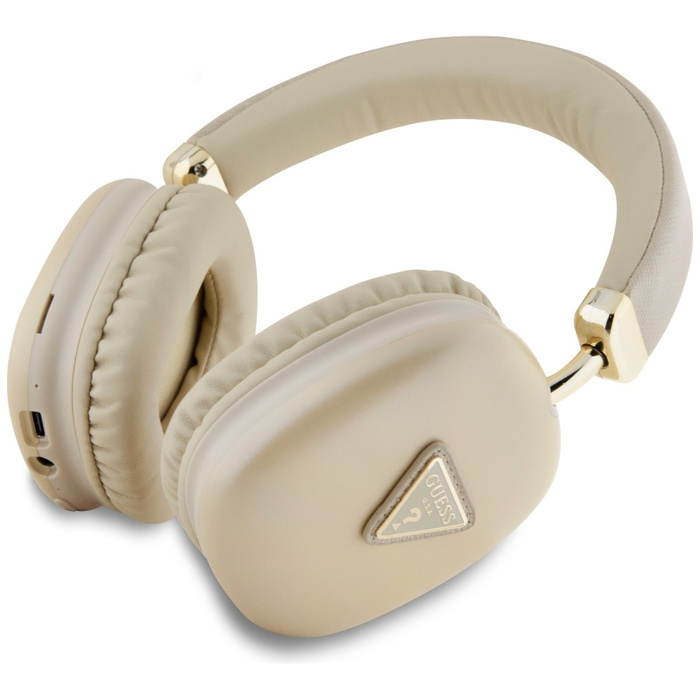 Słuchawki nauszne Guess Bluetooth 5.3    Metallic Triangle Logo złoty