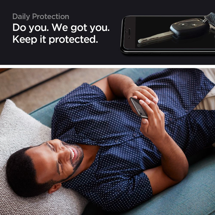 Szkło Hartowane SPIGEN Alm Glass Fc iPhone SE 2022 2020 7 8 Black Czarne