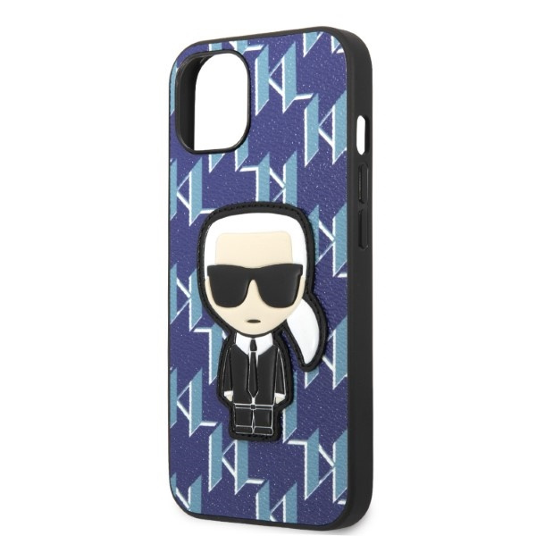 Etui Karl Lagerfeld Klhcp13spmnikbl iPhone 13 Mini 5,4" Hardcase Niebieski/blue Monogram Ikonik Patch Case