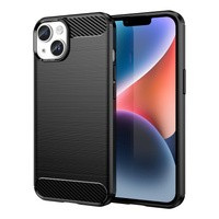 Carbon Case etui iPhone 14 Plus elastyczny żelowy pokrowiec na tył plecki czarny