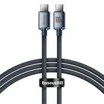 Baseus Crystal Shine Series kabel przewód USB do szybkiego ładowania i transferu danych USB Typ C - USB Typ C 100W 1,2m czarny (CAJY000601)