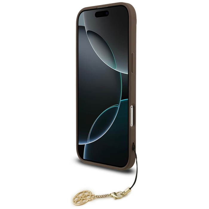 Etui Guess 4G Charms Collection MagSafe  do iPhone Air brązowy