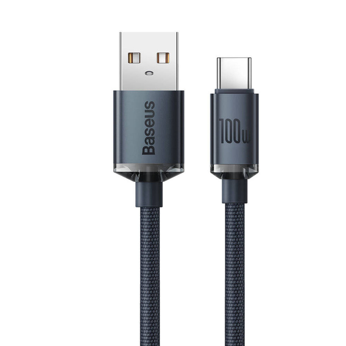 [PO ZWROCIE] Baseus Crystal Shine Series kabel przewód USB do szybkiego ładowania i transferu danych USB Typ A - USB Typ C 100W 1,2m czarny (CAJY000401)