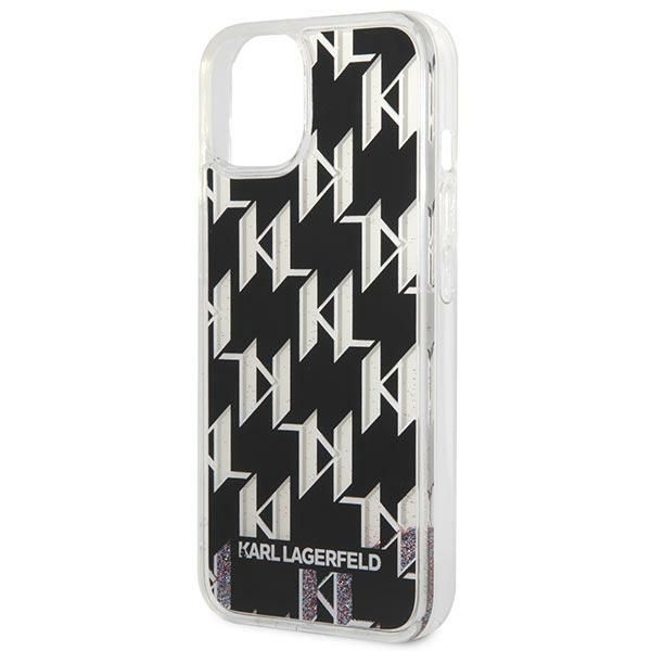 Etui KARL LAGERFELD Apple iPhone 14 Plus Liquid Glitter Monogram Czarny Hardcase