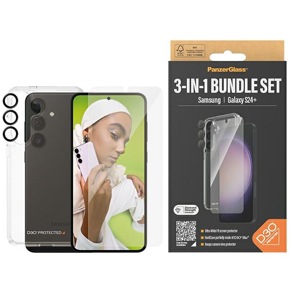 PanzerGlass Bundle 3in1 Samsung S24+ S926 Hardcase + Screen Protector + Camera Lens B1211+7351