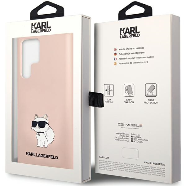 Etui Karl Lagerfeld KLHCS24LSNCHBCP S24 Ultra S928 hardcase różowy/pink Silicone Choupette Case