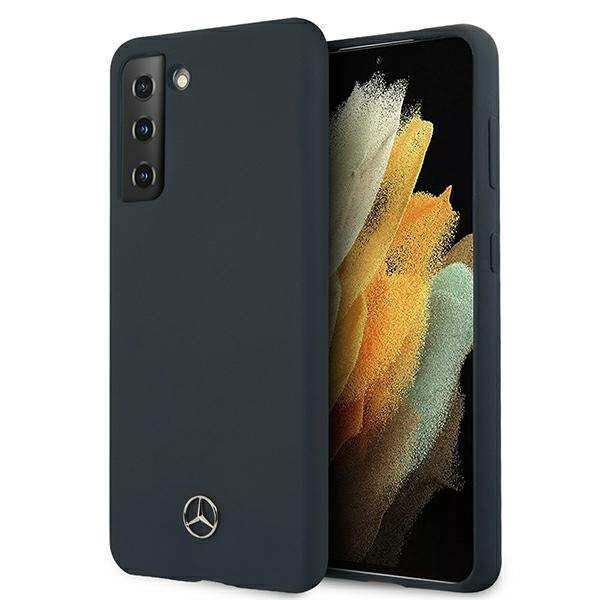 Etui MERCEDES Samsung Galaxy S21 Silicone Line MEHCS21SSILNA Niebieski Hardcase
