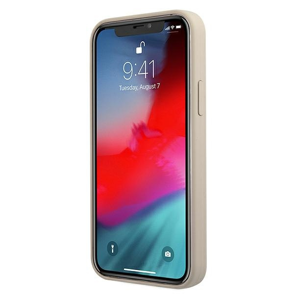 Etui GUESS Apple iPhone 12 Mini Silicone Vintage Szary Różowy Hardcase