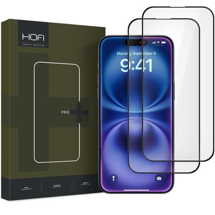 SZKŁO HARTOWANE HOFI GLASS PRO+ 2-PACK IPHONE 16 BLACK