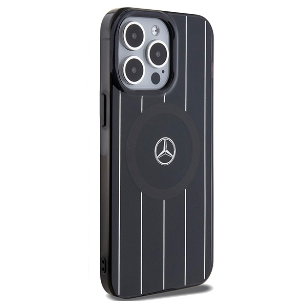 Etui Mercedes MEHMP15X23HRSK iPhone 15 Pro Max 6.7" czarny/black hardcase Double Layer Crossed Lines MagSafe Case