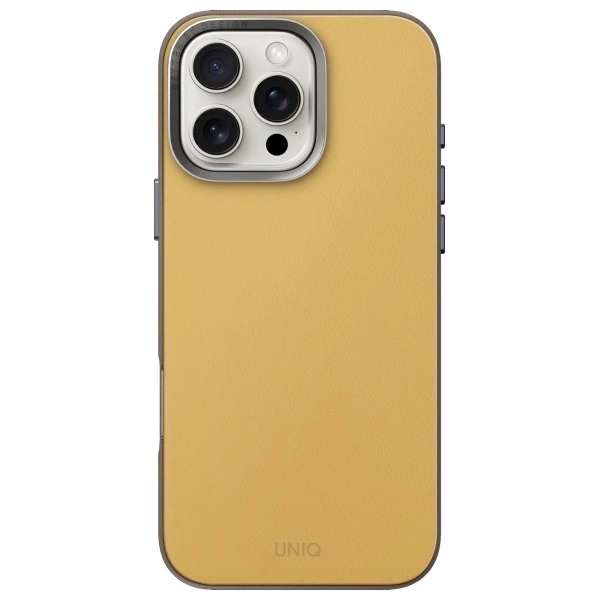 Etui UNIQ Lyden DS iPhone 16 Pro 6.3" Magclick Charging żółto-szary/yellow-grey