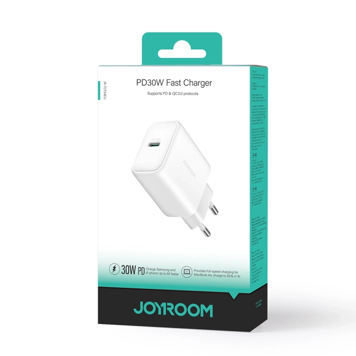 Ładowarka Joyroom JR-TCF24 sieciowa USB-C PD 30W QC SFC - biała