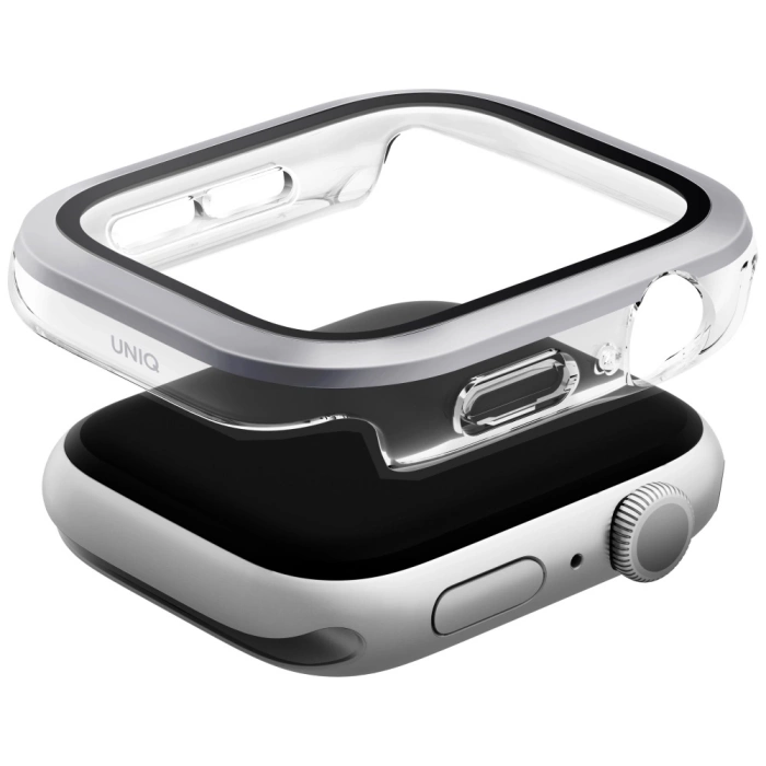 Etui Szkło Hartowane UNIQ Voute do Apple Watch Series 10 42mm srebrny