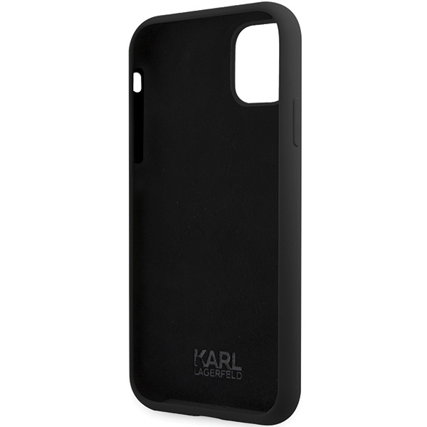 Etui Karl Lagerfeld KLHCN61SKSVGK iPhone 11  6.1" czarny/black hardcase Silicone Signature Case