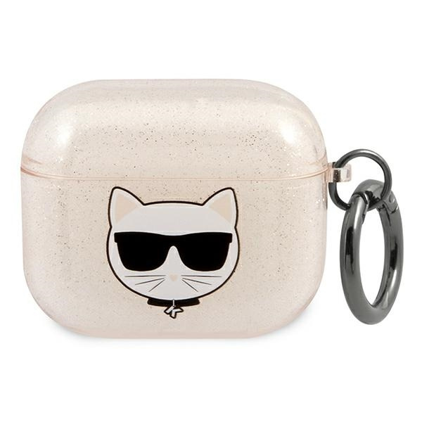 Etui KARL LAGERFELD Apple AirPods 3 Glitter Choupette Złoty Case