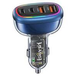 USAMS Ład. sam. 2xUSB-C 2xUSB-A C34 120W Fast Charge niebieski/blue CC169CC01 (US-CC169)