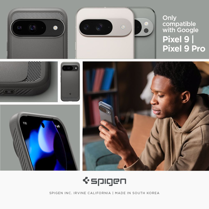 Etui SPIGEN RUGGED ARMOR GOOGLE PIXEL 9 / 9 PRO MARBLE GREY