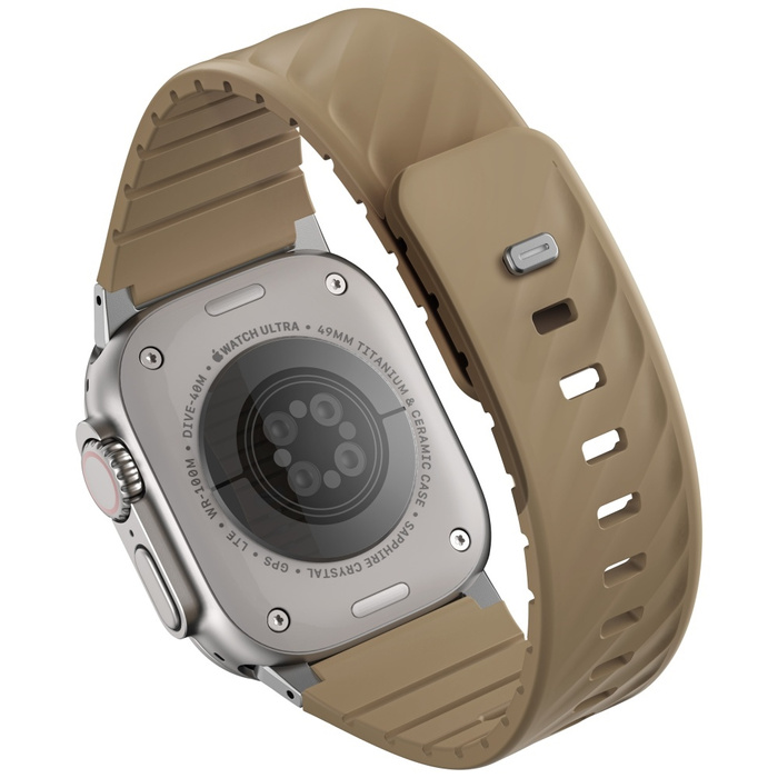 Pasek UNIQ Fluo Apple Watch 49/46/45/44/42/41/40mm Magnetic Beżowy