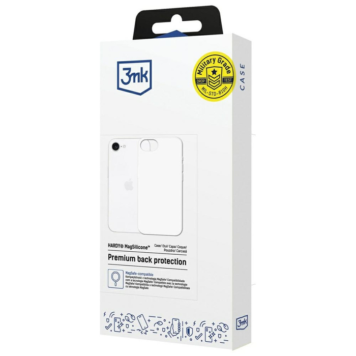 Etui 3MK Hardy MagSilicone do Apple      iPhone 16e biały