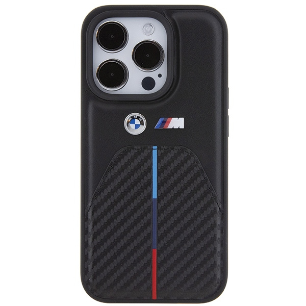 Etui Bmw Bmhcp15l22nstb Iphone 15 Pro 6.1" Czarny/black Stamped Tricolor Stripe Case