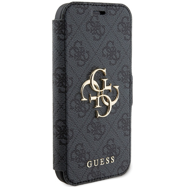 Etui Guess GUBKP15S4GMGGR iPhone 15 / 14 / 13 6.1" szary/grey book 4G Metal Logo Case