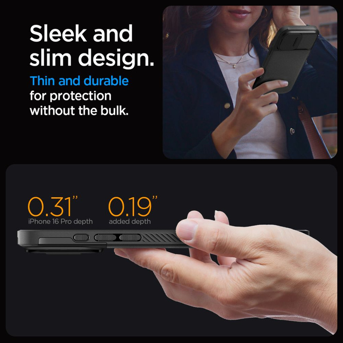 ETUI SPIGEN OPTIK ARMOR MAG MAGSAFE IPHONE 16 PRO MAX BLACK