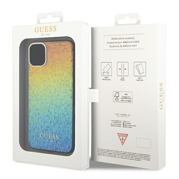 Etui Guess GUHCN61HDECMI iPhone 11 / Xr 6.1" wielokolorowy hardcase IML Faceted Mirror Disco Iridescent Case